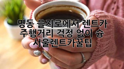 명동, 을지로에서 렌트카?! 주행거리 걱정 없이 슝💨 #서울렌트카꿀팁