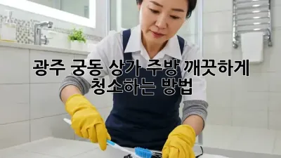광주 궁동 상가 주방, 깨끗하게 청소하는 방법!
