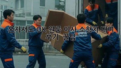 혼자서도 OK! 원룸 이사, 소형차 대여 후기 & 꿀팁